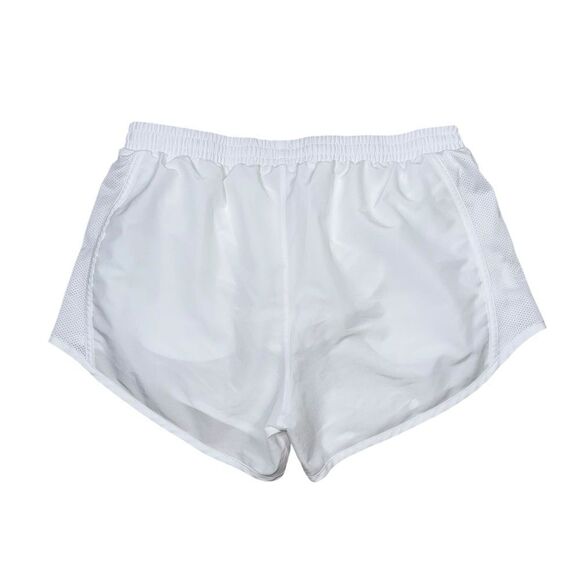 Under Armour Women’s Pure White Loose Fit Lined 3” Running Shorts - Picture 4 of 7